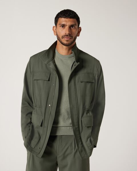 Regular Modern Lightweight Utility Jacket, Khaki, hi-res